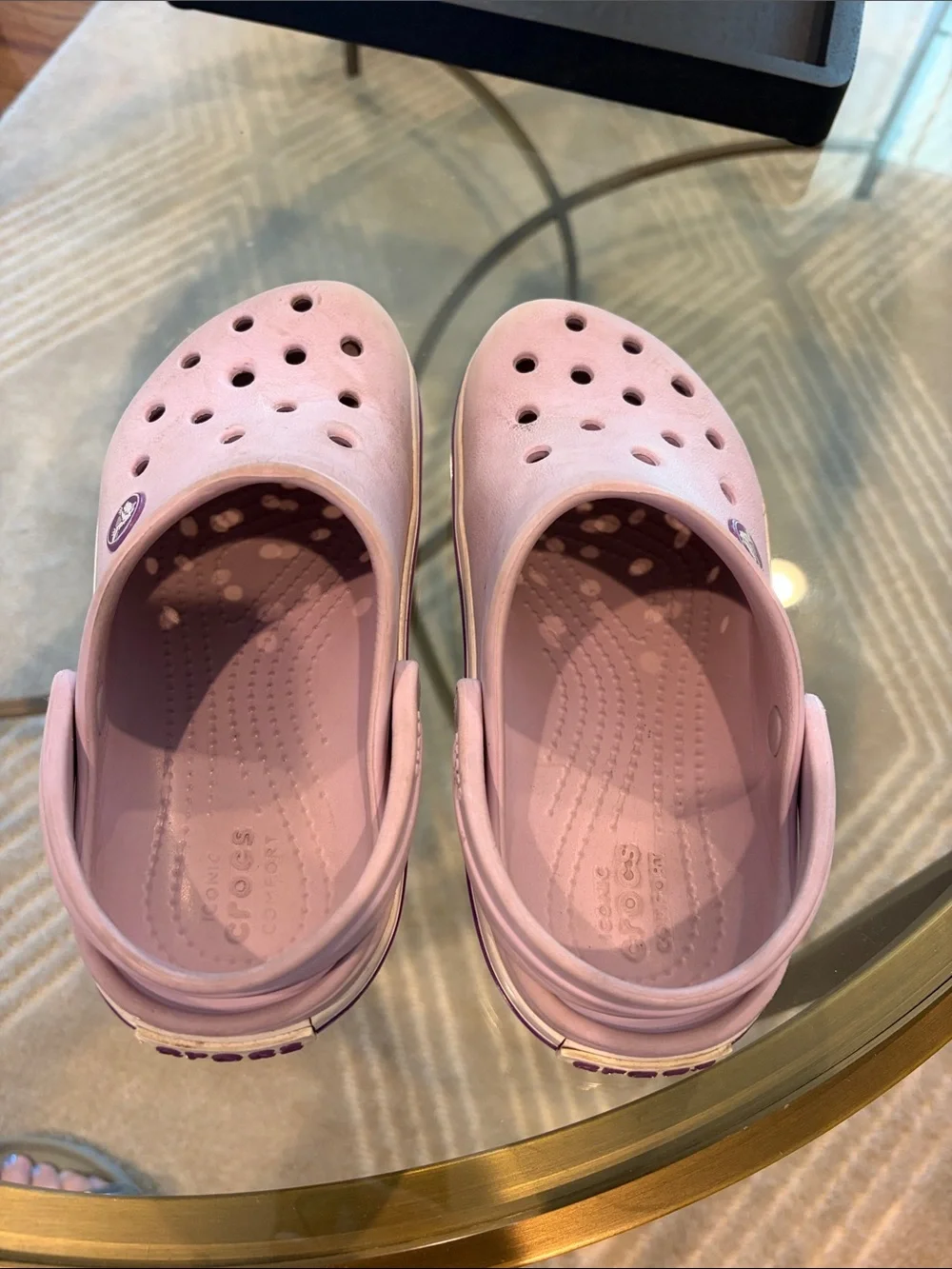 CROCS size 12 Kids Classic Clog with Purple Accents